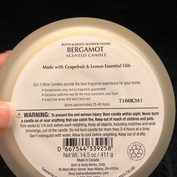 TWO Bath & Body Works - Bergamot Scented Candles - Picture 2 of 2